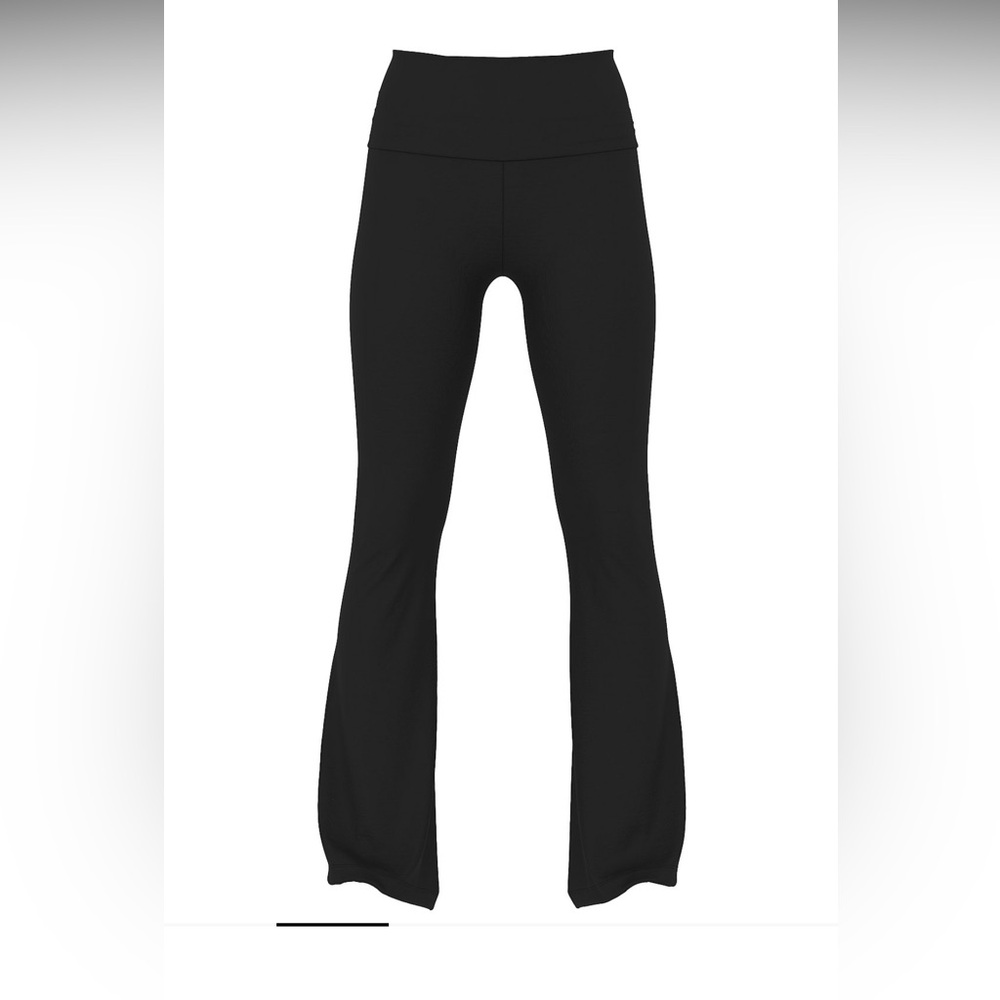 Victorias secret Pink all day cotton foldover flare leggings black yoga pants 🩷 - Picture 2 of 3